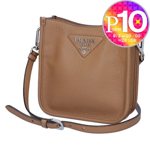 ショルダーバッグ・ポシェット PRADA Women Bags 1BH219 2CYSF03BH Brown プラダ PRADA SOFT GRAIN ミニショルダーバッグ 1BH219 2CYS RVO