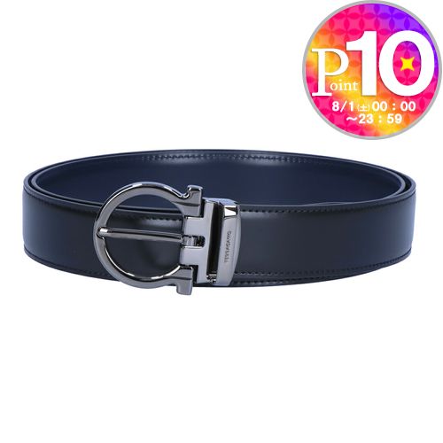 【18日0時～72h限定ポイント5倍】 フェラガモ FERRAGAMO メンズ ベルト リバーシブル DOUBLE ADJUS 670302 0767704 NERO BLUEMARINE