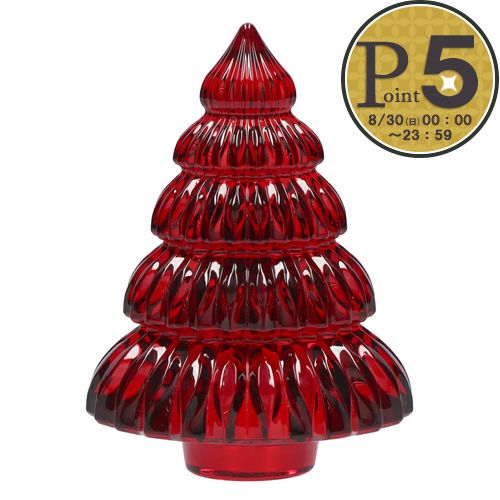 バカラ BACCARAT 置物 オブジェ オーナメント クリスマスオーナメント ノエル クリスタル NOEL RED ENCHANTING FIR 12CM 2815638|テザーレブランドショップ