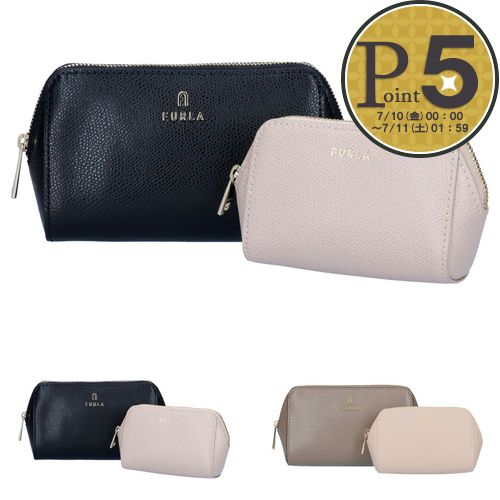 【10日0時～26h押さえる尖んがり5倍】 フルラ FURLA ポーチセットコスメティックケースセット M CAMELIA カメリア WE00453 ARE000
