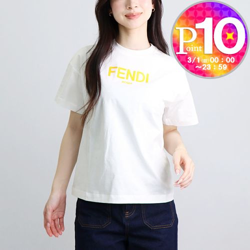 楽天市場】FENDI フェンディ Logo T-SHIRT ロゴT Tシャツ 半袖 クルー
