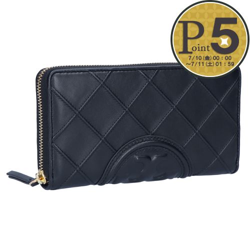 【10日0時～26h押さえる尖んがり5倍】 トリーバーチ TORY BURCH 長金入れ FLEMING SOFT ZIP CONTINENTAL WALLET フレミング 140344 001 BLACK 【お取り寄せ】