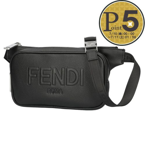【10日0時～26h制限事項尖んがり5倍】 フェンディ FENDI ショルダーバッグ 上半身御徒面子 MARSUPIO VIT.CHER 7VA605 AMAC F0GXN NERO+PALLADIO 【お取り寄せ】