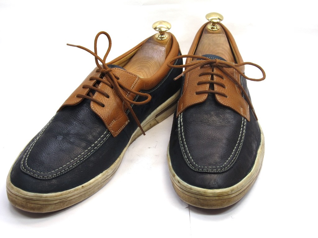 【中古】【貨物輸送無料】BALLY(バリー)9.5 D /  (26.5珊～27.9珊) スイス連邦製・デッキシューズメンズシューズ 成人男性 靴  商行為 心地よい 検査と修理済