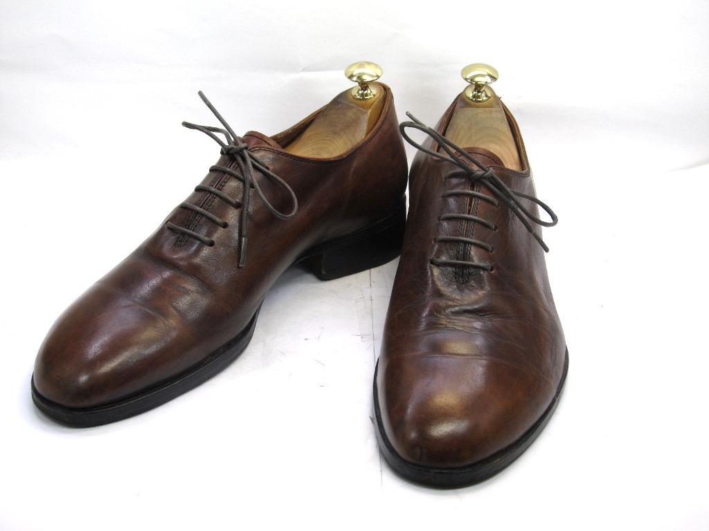 【中古】【送料無料】【ハンドメイド】 Royal Highland 42 / (26.5cm～27.0cm) プレーントゥ メンズシューズ 紳士 靴 ビジネス カジュアル メンテナンス済