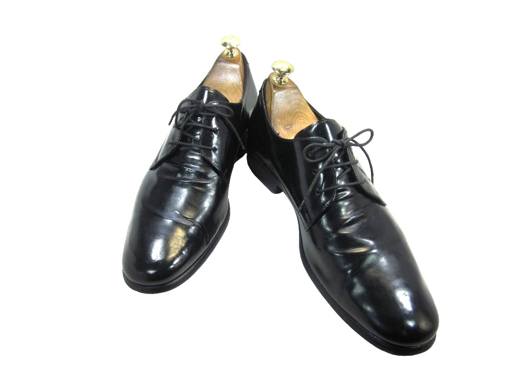 【中古】【送料無料】 Cole Haan (コールハーン) 8 (25.5cm～26.0cm) イタリア製・プレーントゥ メンズシューズ 紳士 靴 ビジネス カジュアル メンテナンス済