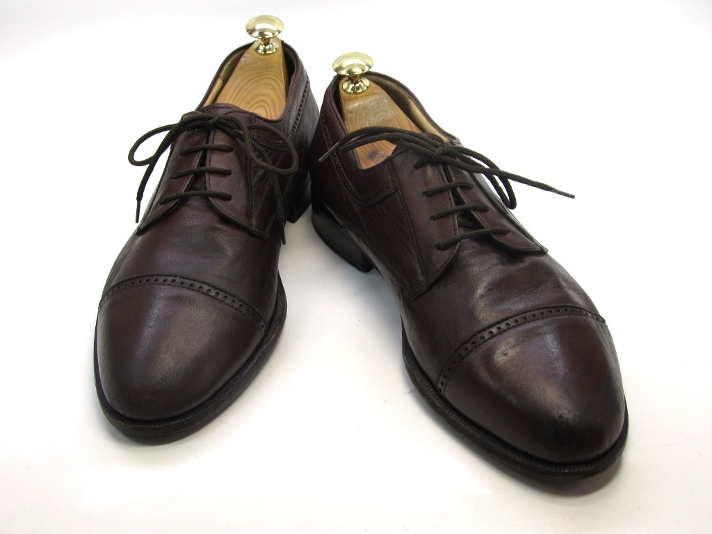 【中古】【送料無料】 BALLY (バリー) 7.5 EEE / (25.5cm～26.0cm) イタリア製・ストレートチップ メンズシューズ 紳士 靴 ビジネス カジュアル メンテナンス済