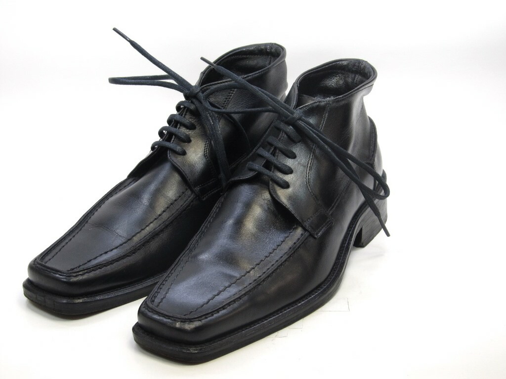 【中古】【送料無料】ANTONIO RUFO38 /  (24.0cm～24.5cm) イタリア製・チャッカブーツメンズシューズ 紳士 靴  ビジネス カジュアル メンテナンス済