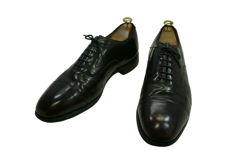 【中古】【送料無料】 JOHNSON & MURPHY (ジョンストンアンドマーフィー) 10 (27.0cm～27.5cm) アメリカ製・内羽根ストレートチップレザーシューズ メンズシューズ 紳士 靴 ビジネス カジュアル メンテナンス済