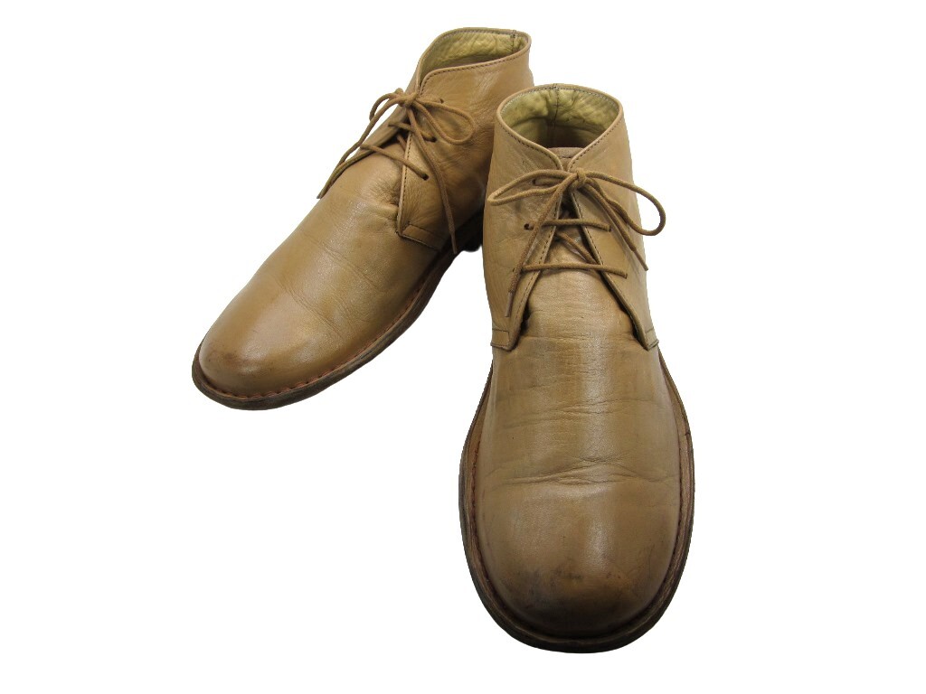 【中古】【貨物輸送無料】EMPORIO ARMANI(エンポリオ・アルマーニ)42 /  (27.0珊～27.5珊) イタリア製・チャッカブーツメンズシューズ 成人男性 靴  商行為 心地よい 検査と修理済