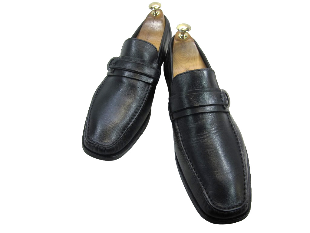 【中古】【送料無料】 ROGATIS (ロガティス) 42 (26.0cm～26.5cm) イタリア製・スリッポン メンズシューズ 紳士 靴 ビジネス カジュアル メンテナンス済