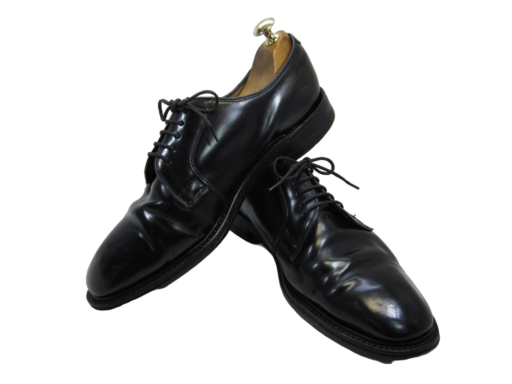 【中古】【送料無料】 Loake (ローク) 8.5 (27.5cm～28.0cm) イギリス製・外羽根プレーントゥレザーシューズ メンズシューズ 紳士 靴 ビジネス カジュアル メンテナンス済