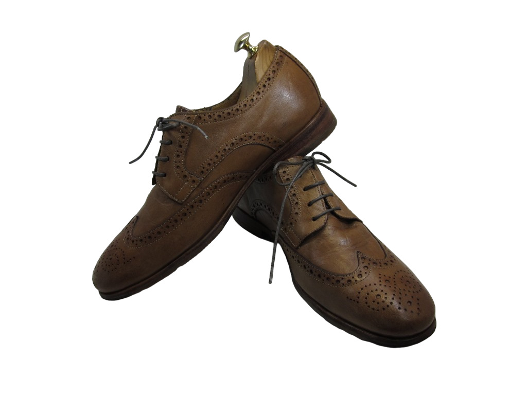 【中古】【送料無料】 ROCKPORT (ロックポート) 8.5 (27.5cm～28.0cm) ウイングチップレザーシューズ メンズシューズ 紳士 靴 ビジネス カジュアル メンテナンス済