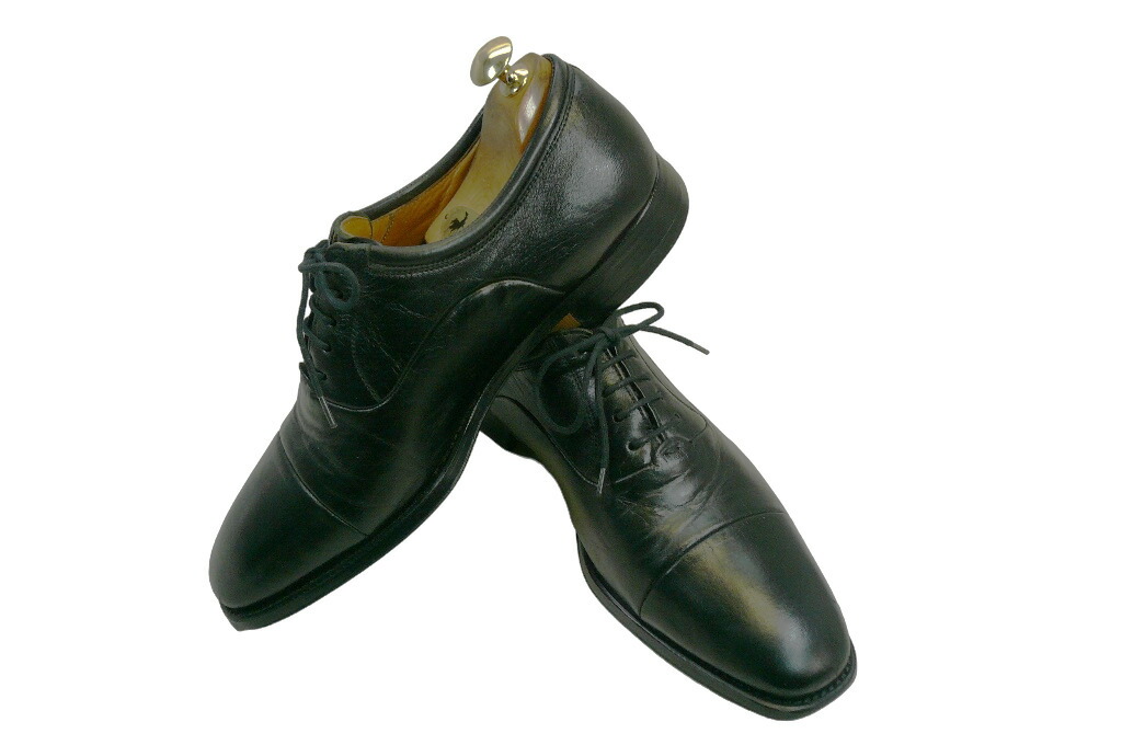 【中古】【送料無料】 MAGNANNI (マグナーニ) 7.5 D (25.0cm～25.5cm) スペイン製・内羽根ストレートチップレザーシューズ メンズシューズ 紳士 靴 ビジネス カジュアル メンテナンス済