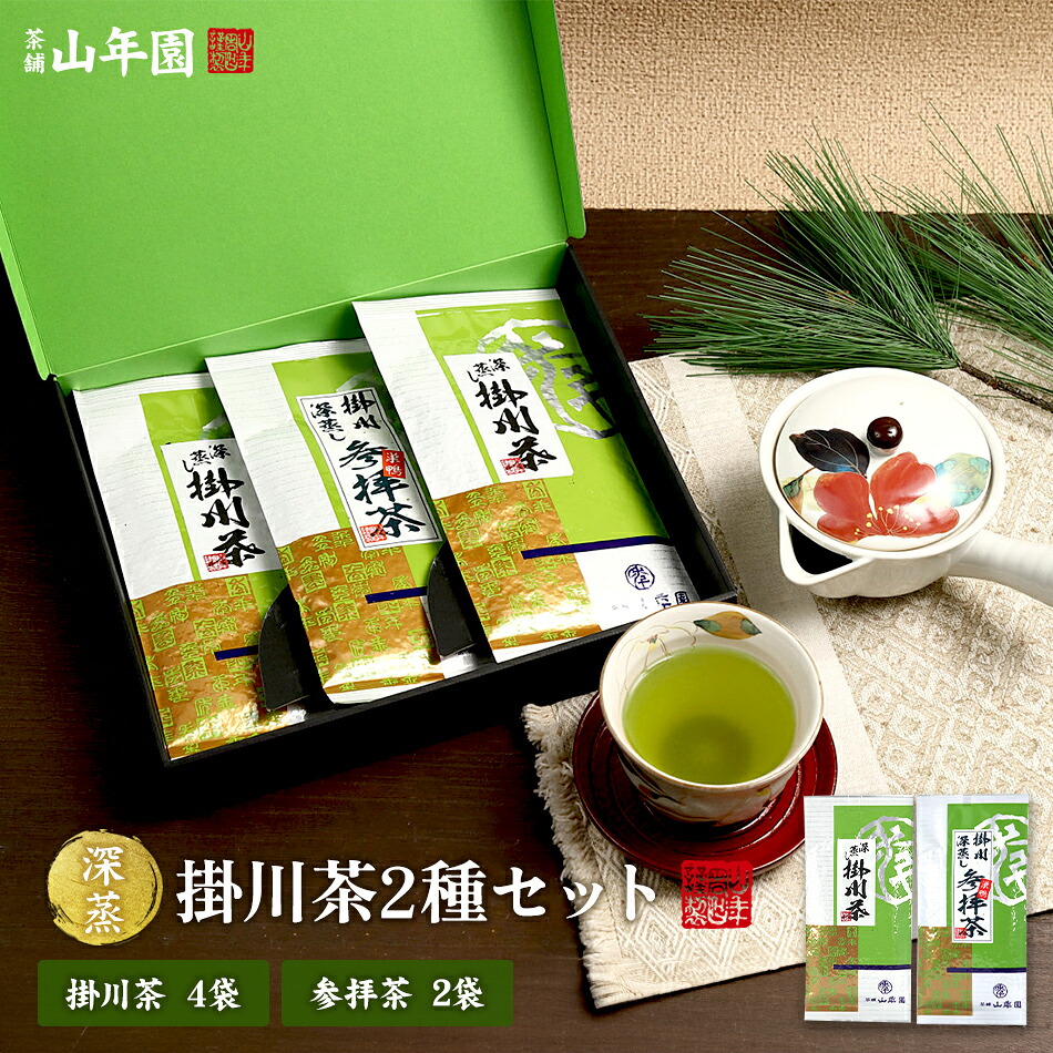 日本茶 お茶 茶葉 参拝茶100g×2袋+掛川深蒸し茶100g×4袋セット 送料無料 カテキン 国産 葉酸 緑茶 煎茶 茶葉 日本茶 贈り物 ギフト 母の日 父の日 プチギフト お茶 蒸し茶 2026 内祝い プレゼント 還暦祝い 男性 女性 父 母 贈り物 香典返し お土産 通販