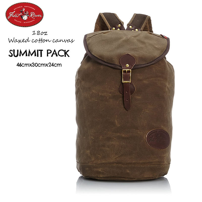 Frost River フロストリバー SUMMIT PACK サミットパック リュック アメリカ製 ワックスキャンバス コットン レザー  タウンユース キャンプ 登山 アウトドア あす楽対応 | YokaNoOtomo 楽天市場店