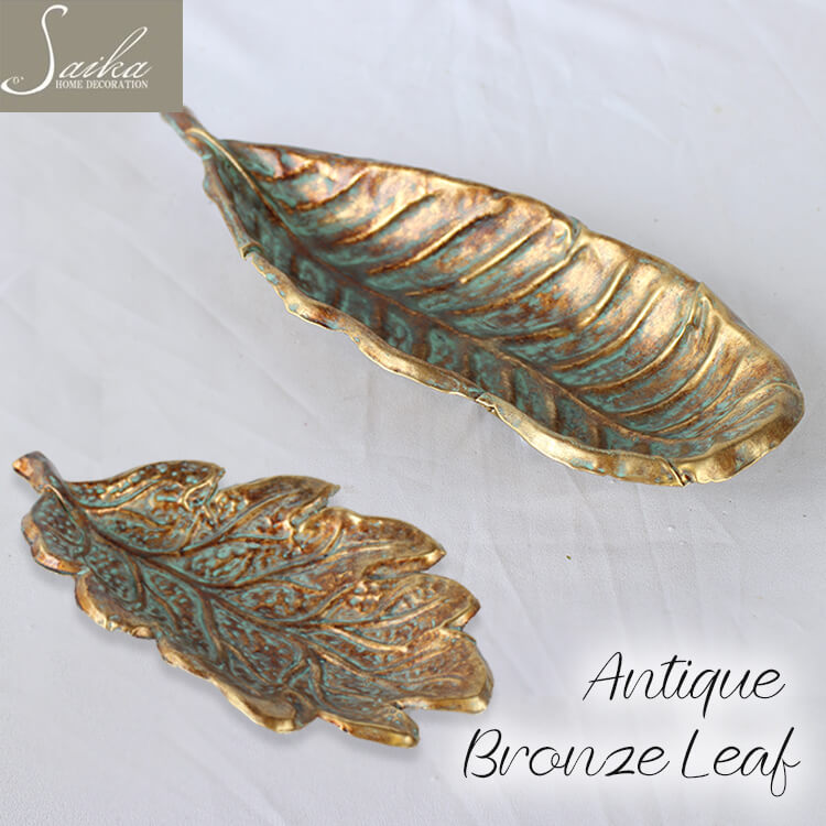 【楽天市場】リーフトレイ ブロンズ Antique Bronze Leaf アンティーク オークリーフ トレー ウォールデコ 小物置き 玄関