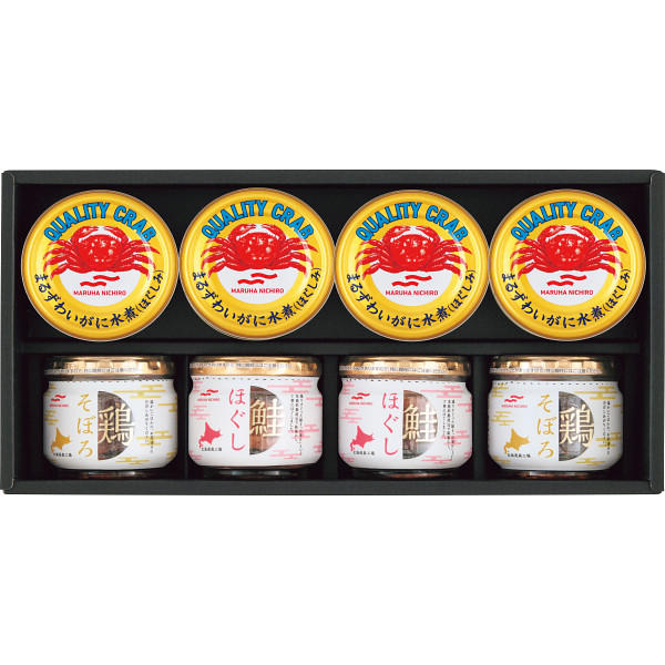 【のし無料】送料無料 マルハニチロ かに缶詰・瓶詰詰合せ MB-5 まるずわいがにほぐしみ 鮭ほぐし 鶏そぼろ 詰め合わせ バラエティセット 内祝い 贈り物【ギフト 高級 美味しい 法人 企業向け 贈答用 家庭用 お礼 手土産 プレゼント】