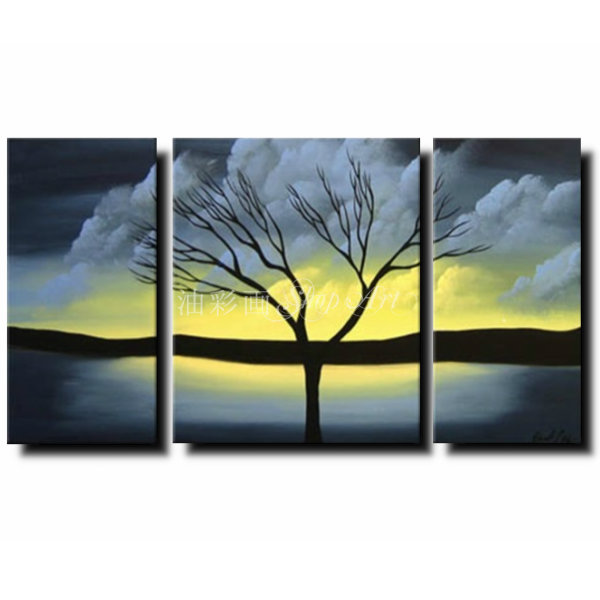 絵画 壁掛け 手書き 油絵 風景画 絵絵画 インテリア 送料無料 モダン インテリア アートパネル パネルset 細い木と雲 壁掛け 絵 インテリア おしゃれ 壁掛けアート アートパネル かわいい Cliniquemenara Ma