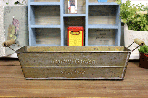 楽天市場】ブリキプランター クオティディアンバスケットS 穴あり