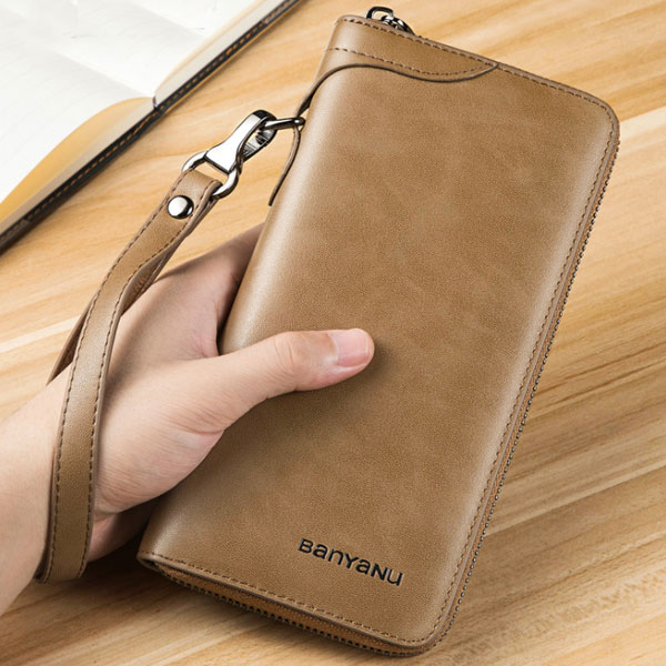 【送料無料】【全3色】大容量！シンプルなのに圧倒的な存在感！大人のための本革財布 ！父の日プレゼント財布にも好適品☆メンズ財布 牛革長財布 4,904円
