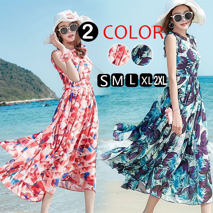 ワイズ　ノースリーブ　ワンピース 楽天市場】マキシワンピース 夏 ワンピース ロング丈