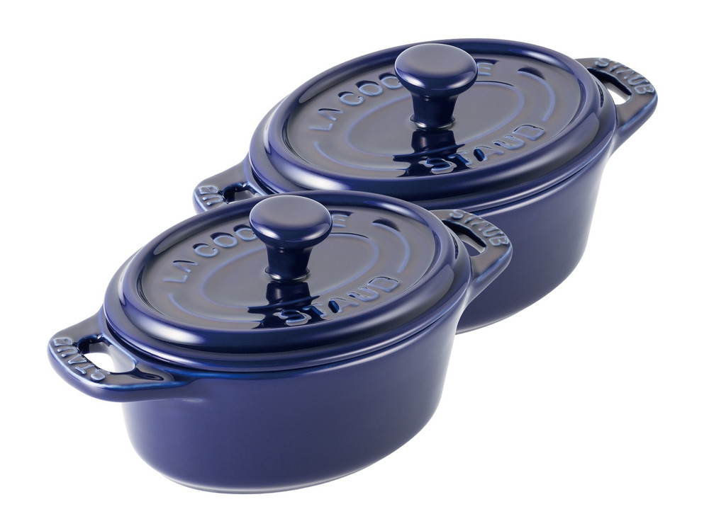 STAUB - 【廃盤色】Staub ココットラウンド 10cm オーベルジン ナス