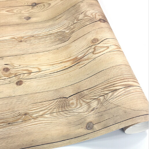 壁紙シール DIY 長さ15m 巾(幅)50cm シール式 はがせる 木目 木目調 のりつき ブラウン (壁紙 貼り替え、補修が自分で簡単に、壁紙 の上から貼る壁紙) おしゃれ 防水 はがせる壁紙 剥せる壁紙 のり付き 貼る壁紙 壁紙の上から貼る壁紙 木目柄 木目模様