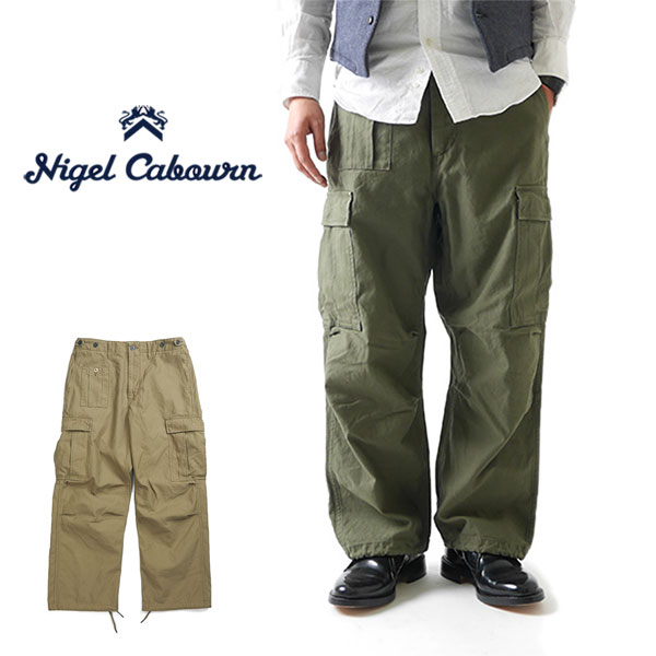 タグ付 ナイジェルケーボン 8048-00-50012 アーミー カーゴパンツ ナイジェル・ケーボン】UNISEX / アーミーカーゴパンツ / ARMY