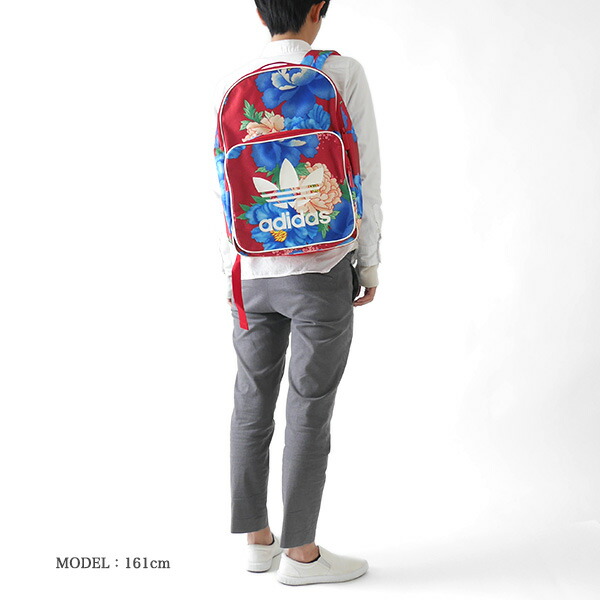 adidas red flower backpack