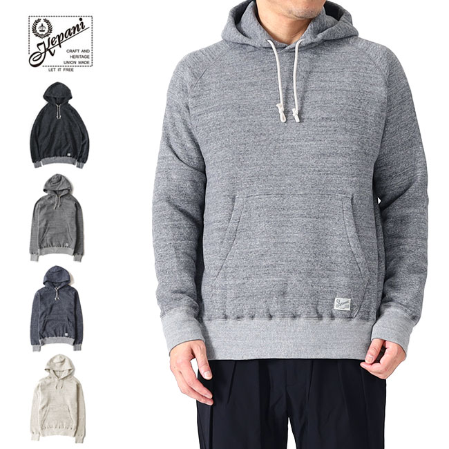 kepani ケパニ マンチェスター スウェットパーカー Manchester-II TS-6302MS 裏起毛 日本製 メンズ レディース Dark Navy(27)-Light Gray(04)