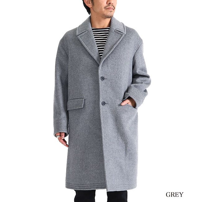 楽天市場 Kuro クロ オーバーサイズ メルトンウール チェスターコート 9691 ロングコート メンズ Golden State