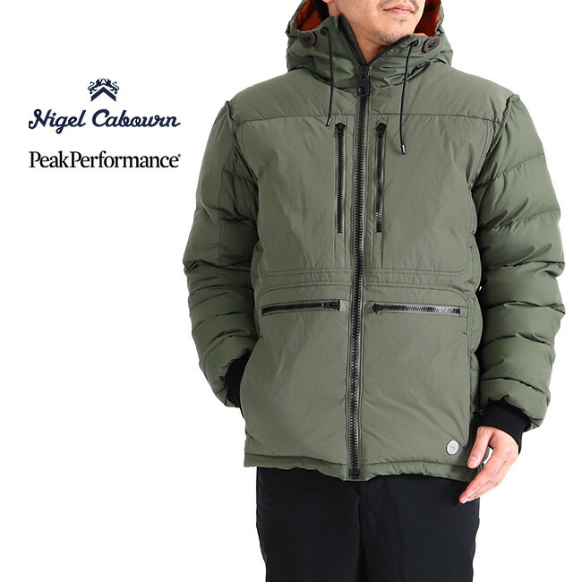 [TIME SALE] Nigel Cabourn × Peak Performance ナイジェルケーボン まっ盛り演技 共同研究 落ちこむ上衣 80372330010 ボンネット付き添い人 メンズ