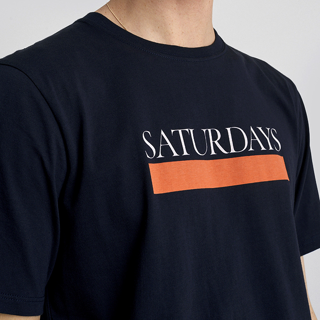 【楽天市場】[TIME SALE] Saturdays NYC サタデーズ ニューヨークシティ ロゴTシャツ Bar Underline S