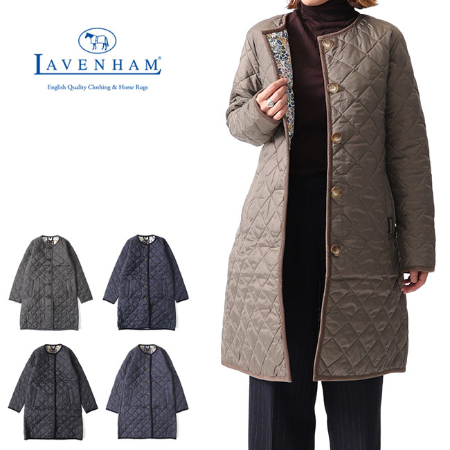 【美品】LAVENHAM ラベンハム キルティング　 ウール ブラウン LAVENHAM 別注モデル ラベンハム デンストン フード付き
