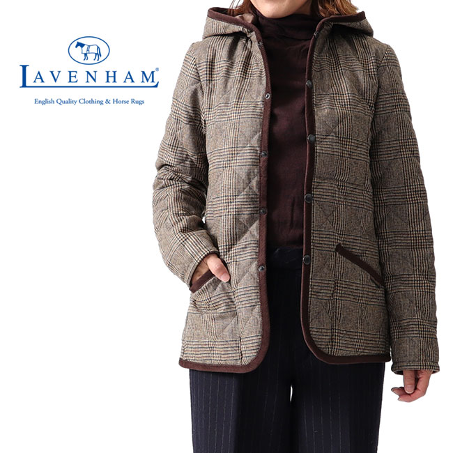 楽天市場 Lavenham ラベンハム Craydon クレイドン グレンチェック ショート丈 フード付き キルティングウールジャケット レディース Golden State 楽天市場 Lavenham ラベンハム Craydon クレイドン グレンチェック ショート丈 フード付き キルティングウールジャケット レディース Golden State