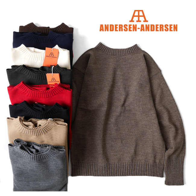 ANDERSEN-ANDERSEN アンデルセンアンデルセン 7ゲージ シーマン 労働者の一団のど首 プルオーバー SEAMAN CREWNECK 7GG メンズ レディース