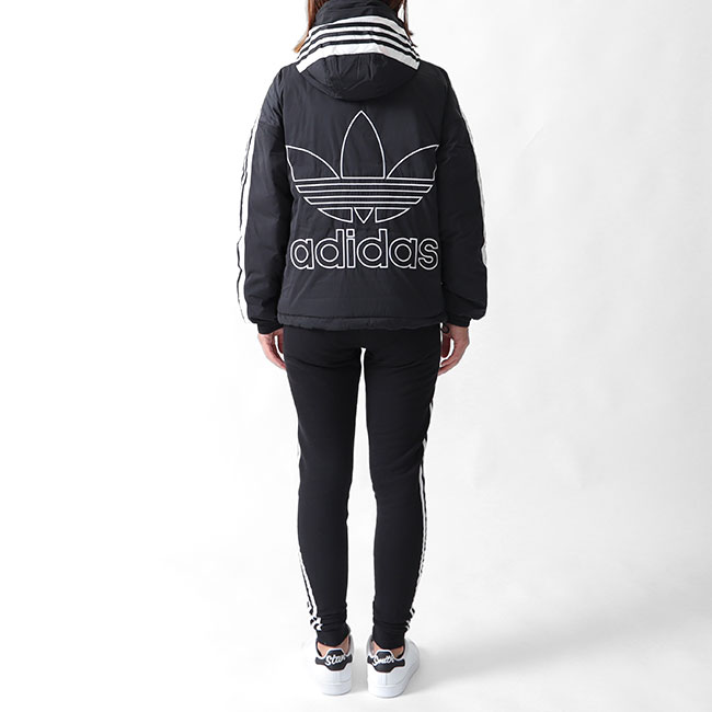 楽天市場 Adidas アディダスオリジナルス ビッグトレフォイル フード付き ダウンジャケット Ed75 レディース Golden State
