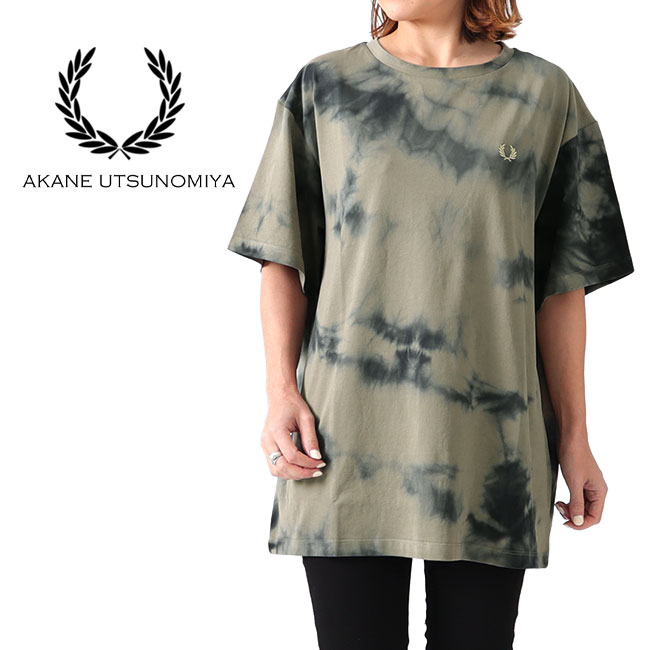 Fred Perry × AKANE UTSUNOMIYA フレッドペリー アカネウツノミヤ タイダイ ティーシャツ SG8032 半袖ティーシャツ レディース