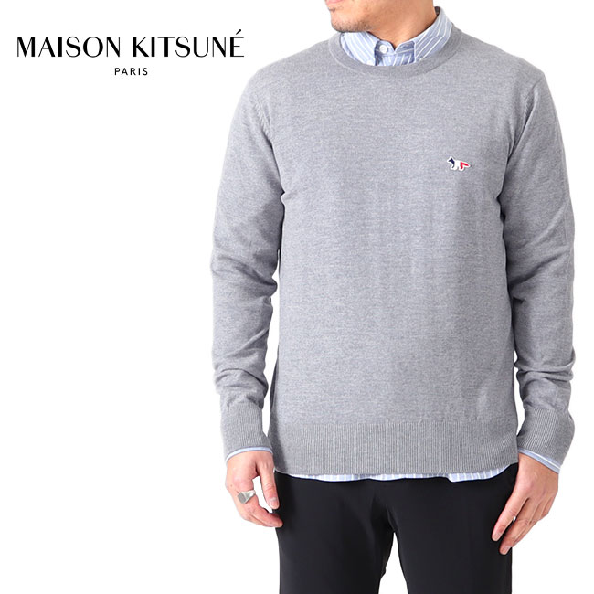 [TIME SALE] Maison Kitsune メゾンキツネ トリコ 稲荷ロゴタイプ 労働者の一団のど首 御機嫌ゲージ ティーシャツ 金00501KT10366 ティーシャツ メンズ レディース