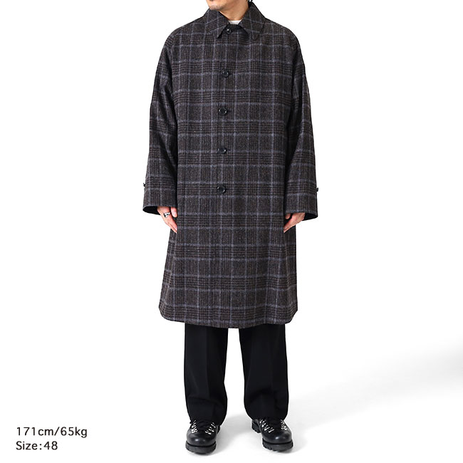 Anatomica アナトミカ アナトミカ リバーシブル チェック ロングコート シングルラグランコート 530 552 02 リバーシブル ロングコート メンズ Golden Stateanatomica アナトミカ