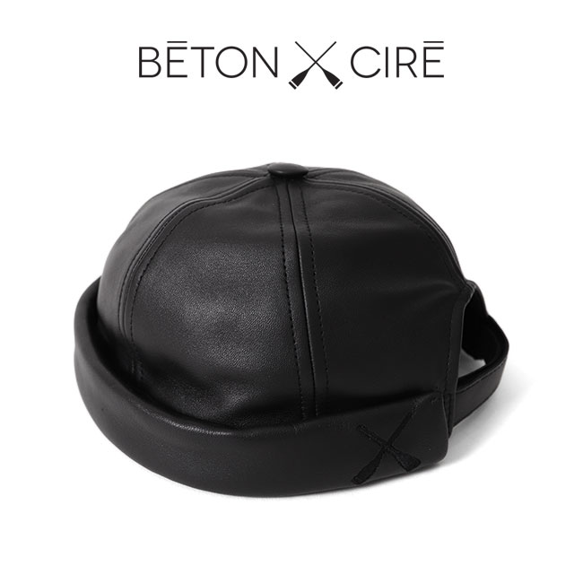 [TIME SALE] BETON CIRE ベトンシレ MIKI ミキ なめし革 乗り組み員かぶり笠 鳥打ち帽 旗がしら メンズ レディース