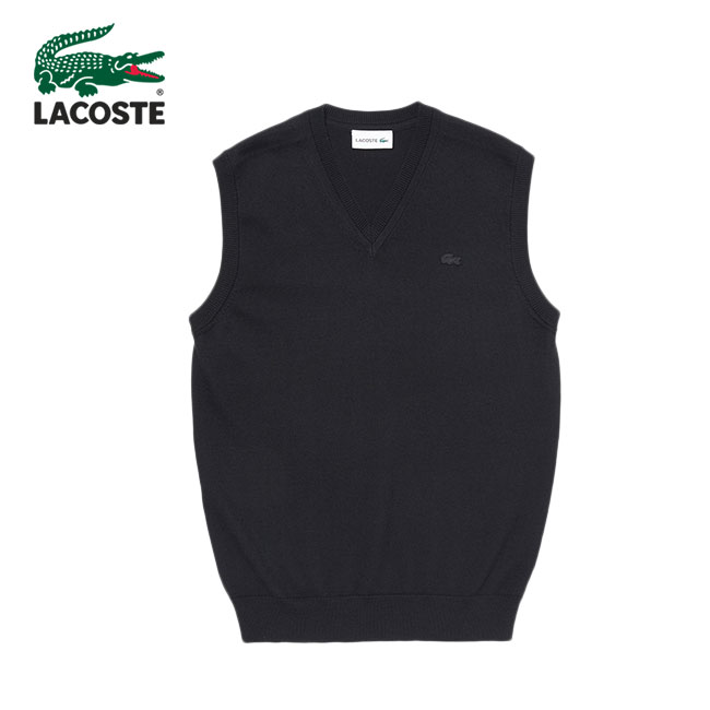 楽天市場 Lacoste ラコステ ウォッシャブルウール クールマックス Vネックベスト Ah144el メンズ Golden State