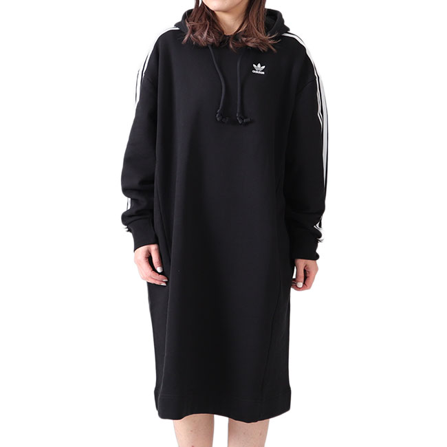 在庫処分大特価 レディース パーカー Gn27 スウェットワンピース 3ライン フード付き アディダスオリジナルス Adidas T Bronze Qa