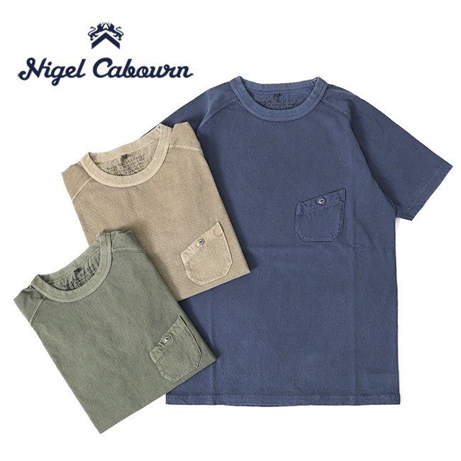 Nigel Cabourn ナイジェルケーボン 5.6薬局衡オンス えの具 胸隠しティーシャツ 21021 半袖ティーシャツ メンズ