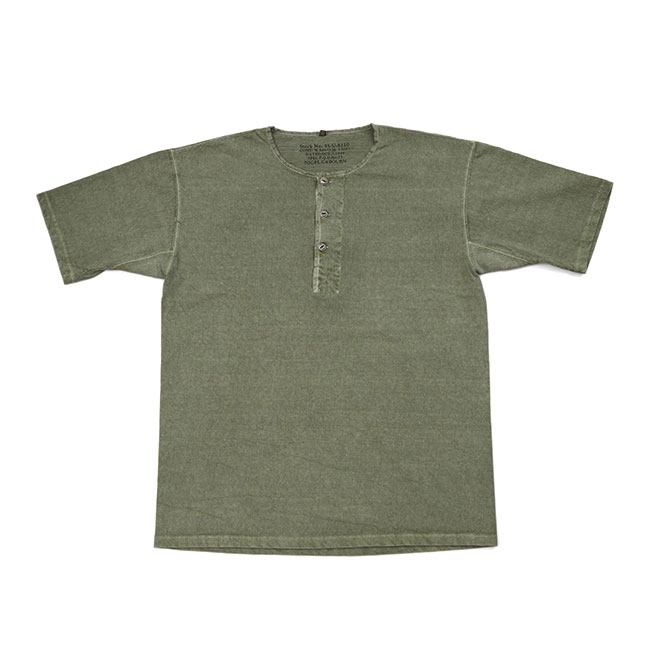 Nigel Cabourn ナイジェルケーボン 50 S ピグメント ヘンリーネックtシャツ 半袖tシャツ メンズ