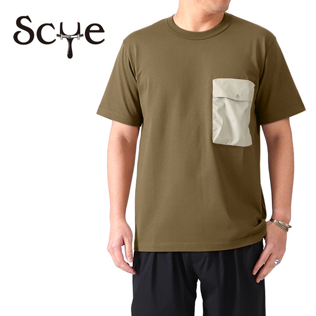 Scye 犀 胸隠し オーガニックコットン ティーシャツ 1121-21200 半袖ティーシャツ メンズ