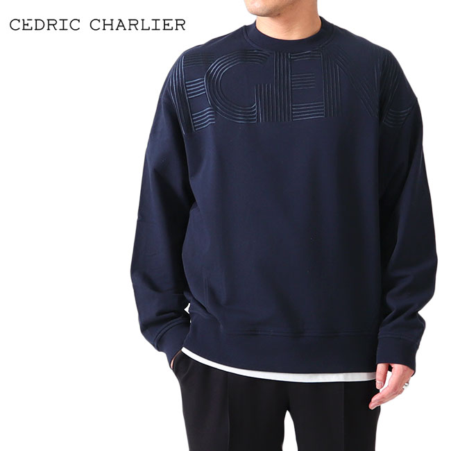[SALE] Cedric Charlier セドリックシャルリエ プルオーバー 刺繍ロゴ スウェット EPHM932A1705 メンズ｜Golden State