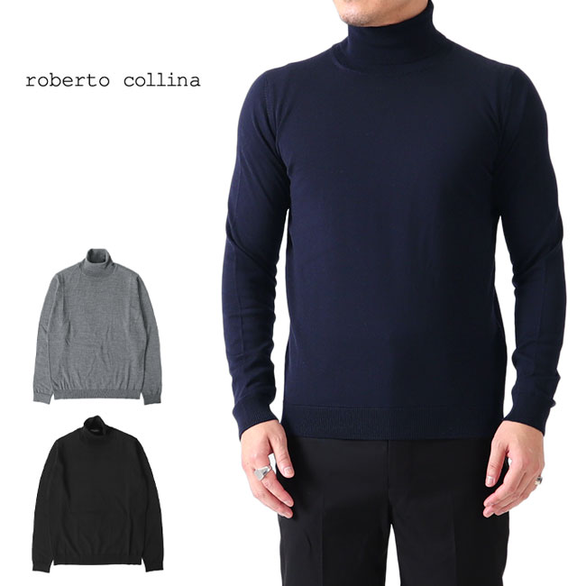[SALE] Roberto Collina ロベルトコリーナ メリノウール ハイゲージ ハイネック ニットセーター RY01003 メンズ
