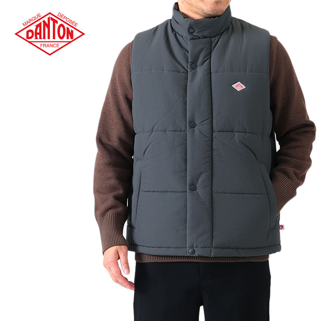 【美品】DANTON × BEAMS ダウンベスト 大きいサイズ くるみボタン 美品】DANTON × BEAMS ダウンベスト 大きいサイズ くるみボタン
